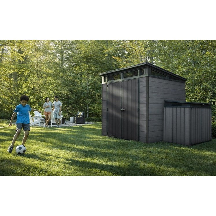 Keter 7x 7 Cortina Heavy Duty Plastic Pent Shed – Dark Grey