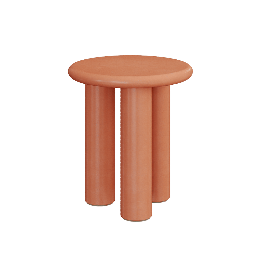 Casoli Microskin Side Table, Clay