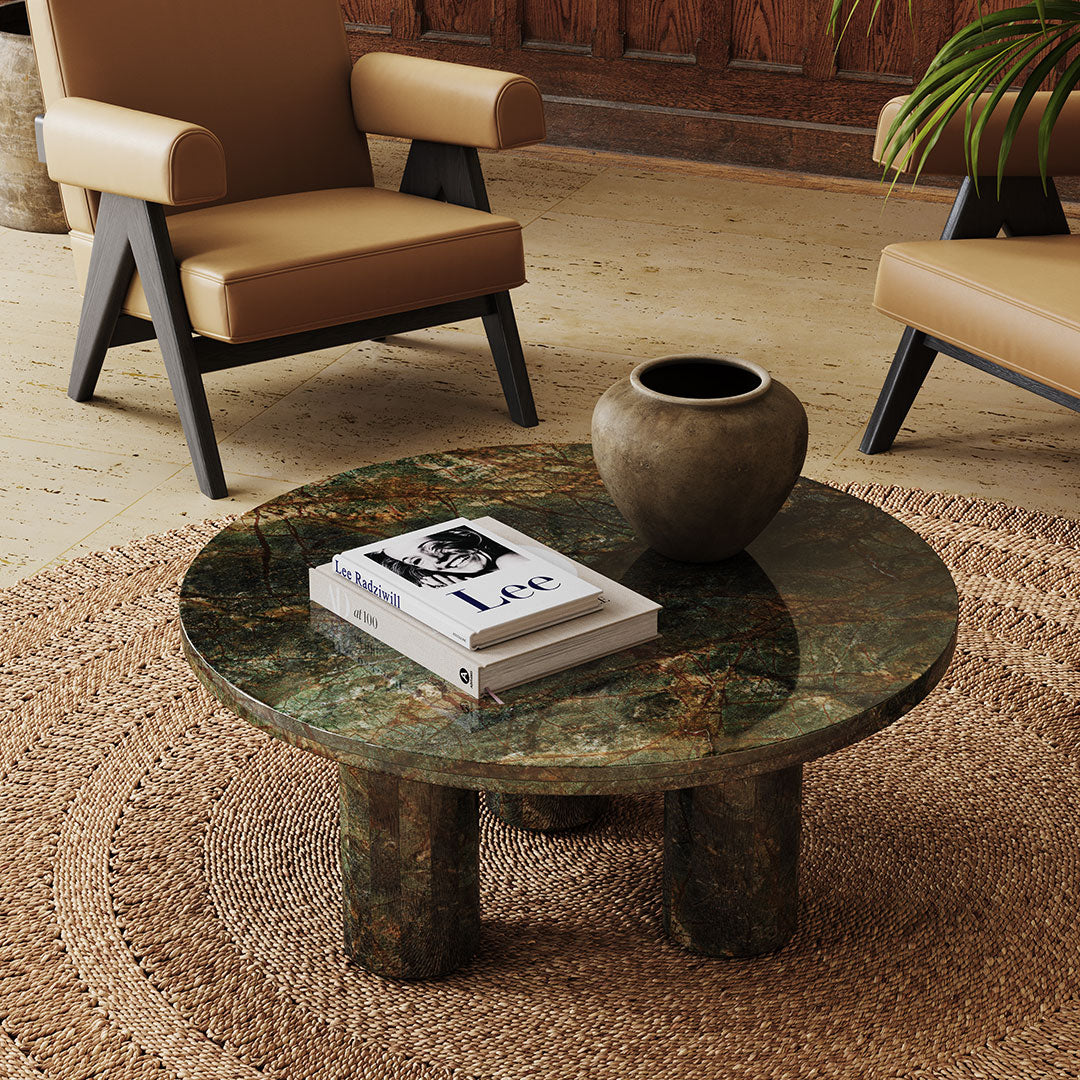 Casoli Marble Coffee Table, Forest Green