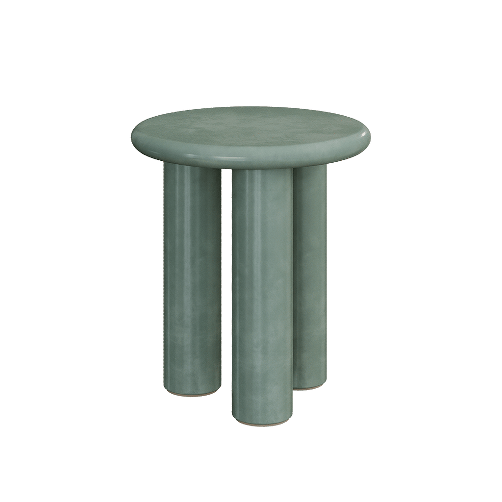 Casoli Microskin Side Table, Moss