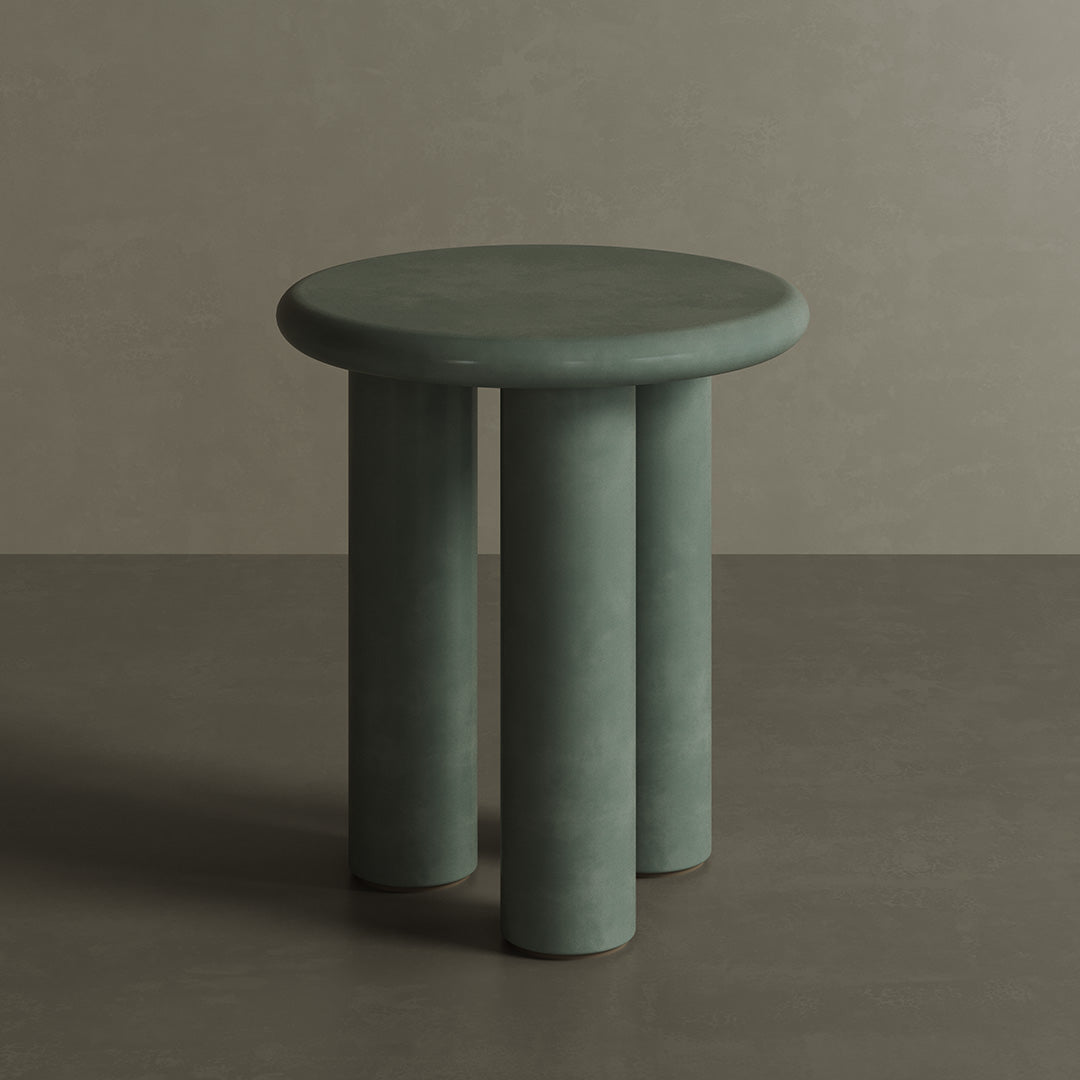 Casoli Microskin Side Table, Moss