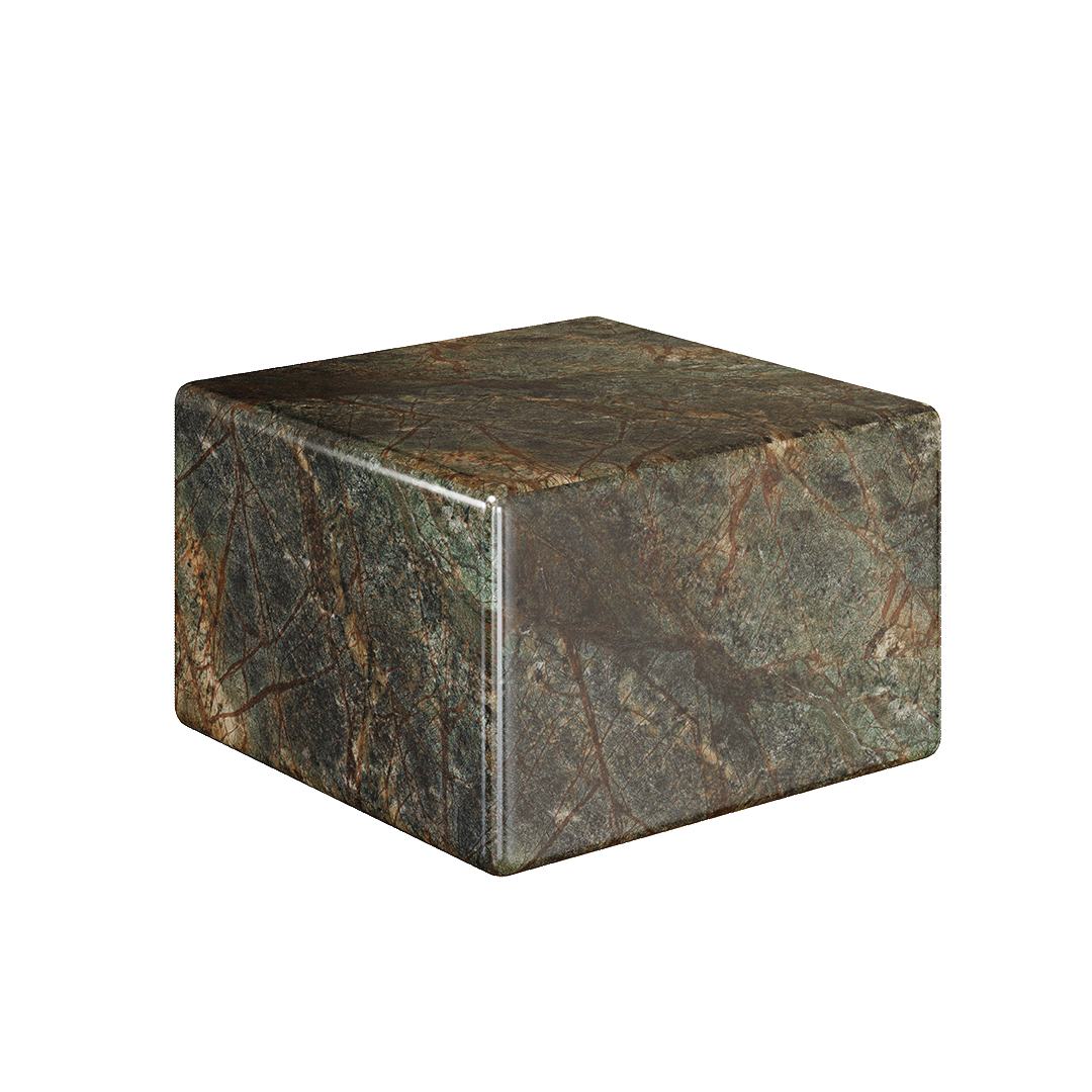 Cerazo Marble Coffee Table, Forest Green