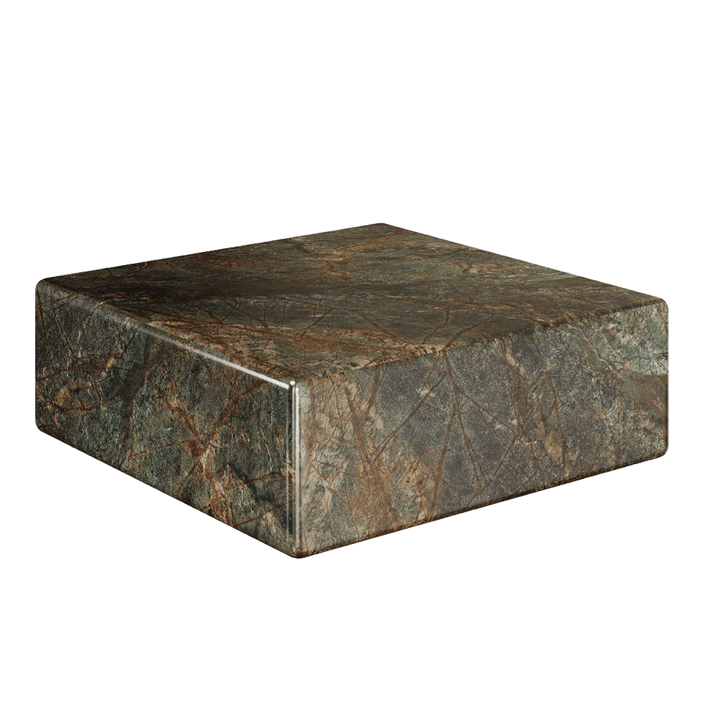 Cerazo Marble Coffee Table, Forest Green