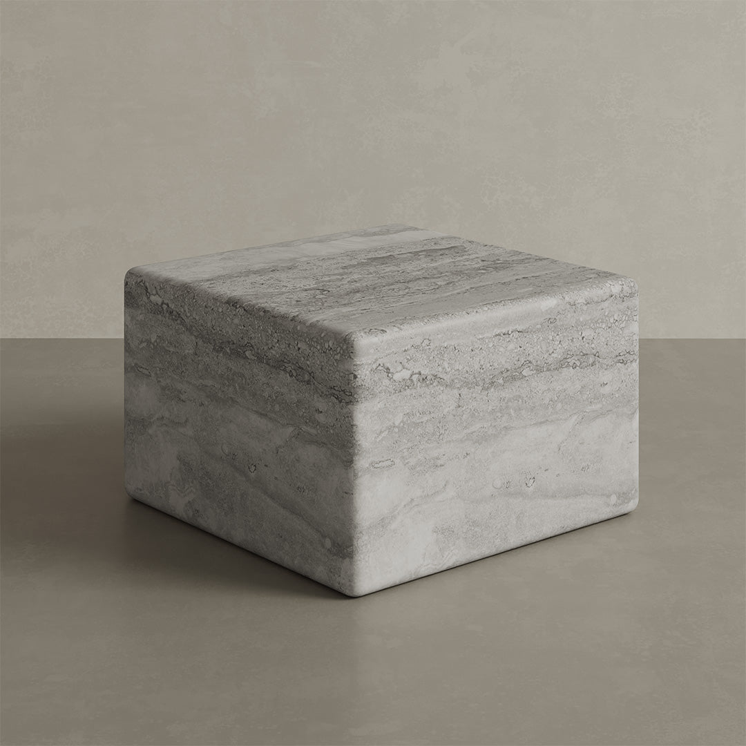 Cerazo Travertine Coffee Table, Grey