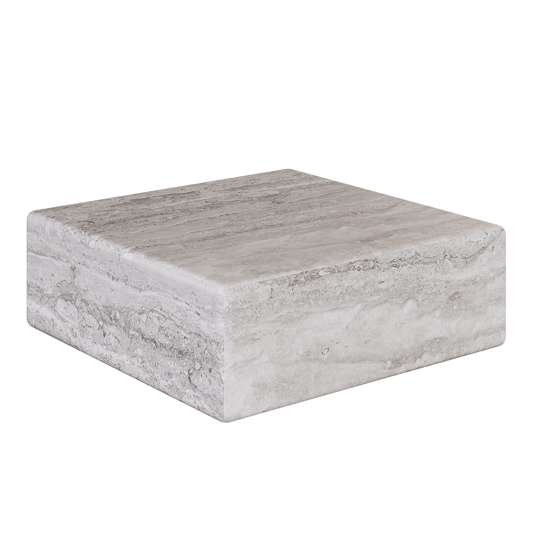 Cerazo Travertine Coffee Table, Grey