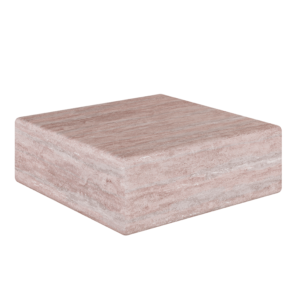 Cerazo Travertine Coffee Table, Red