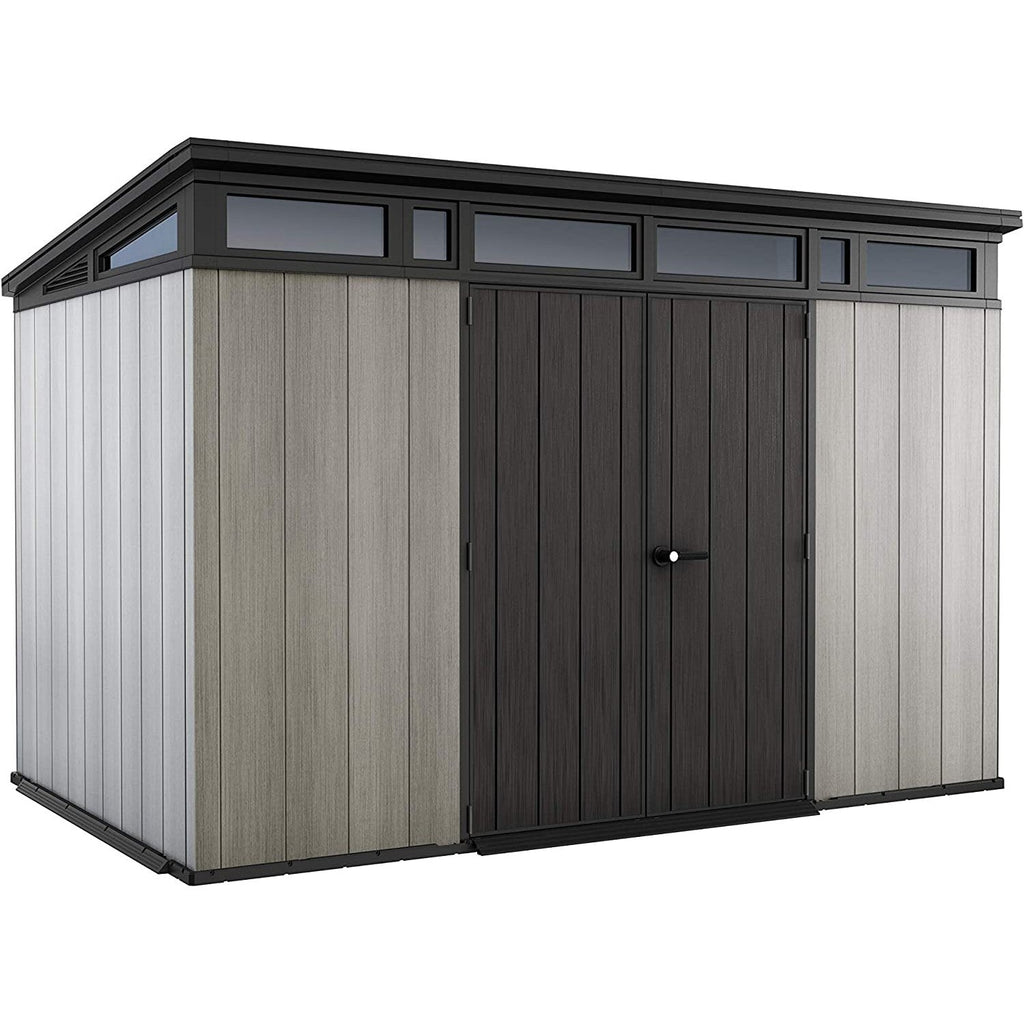 Keter 11x 7 Artisan Heavy Duty Plastic Pent Shed – Grey