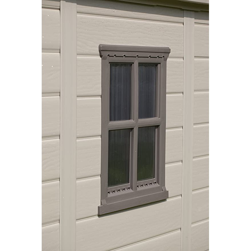 Keter 4×6 Factor Heavy Duty Plastic Garden Shed – Beige