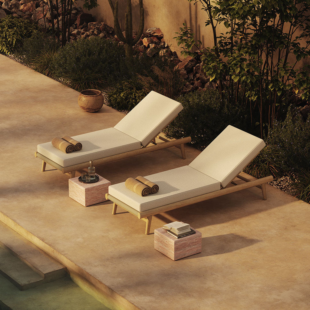 Cerazo Travertine Coffee Table, Red