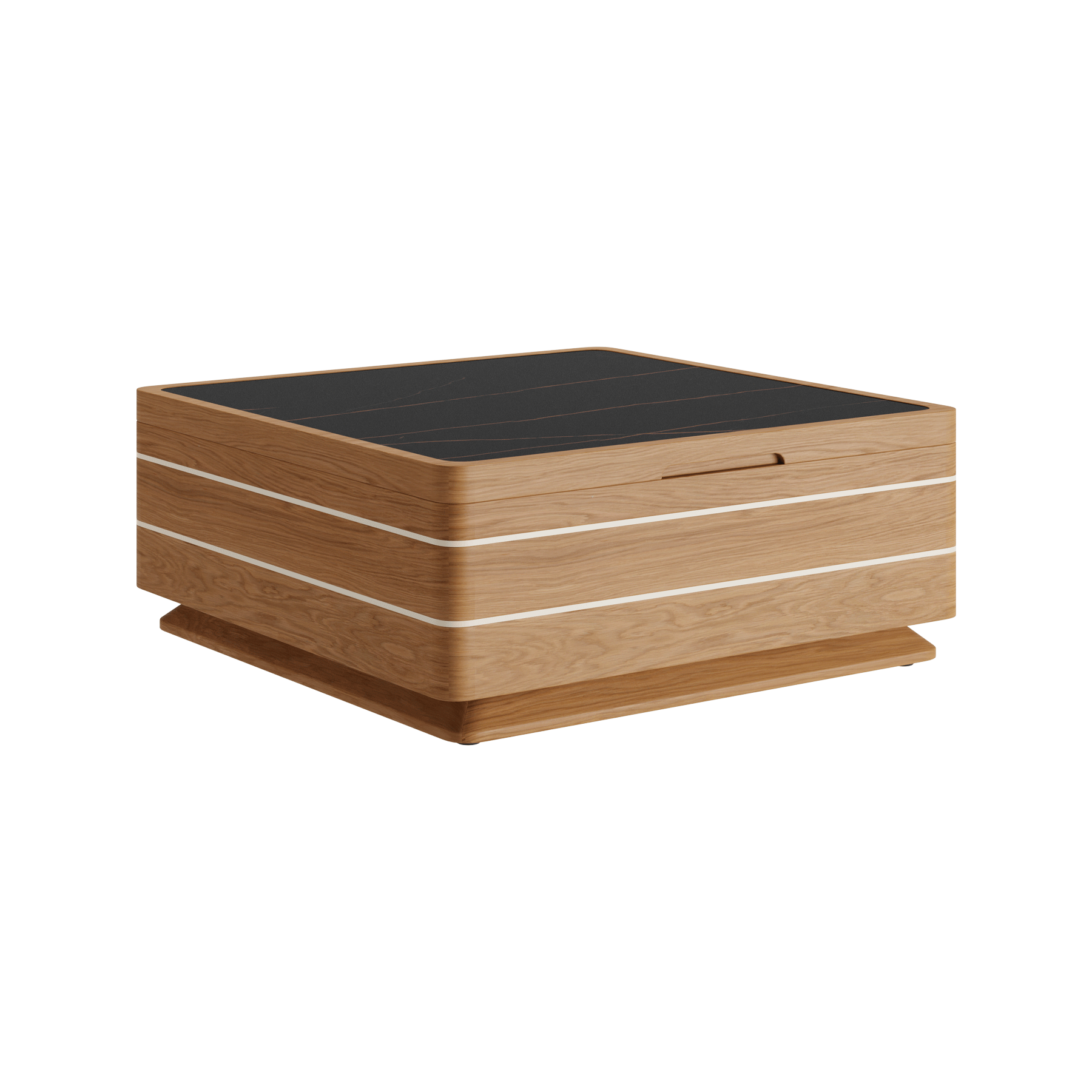 N6 Coffee Table with Storage Dark Stone