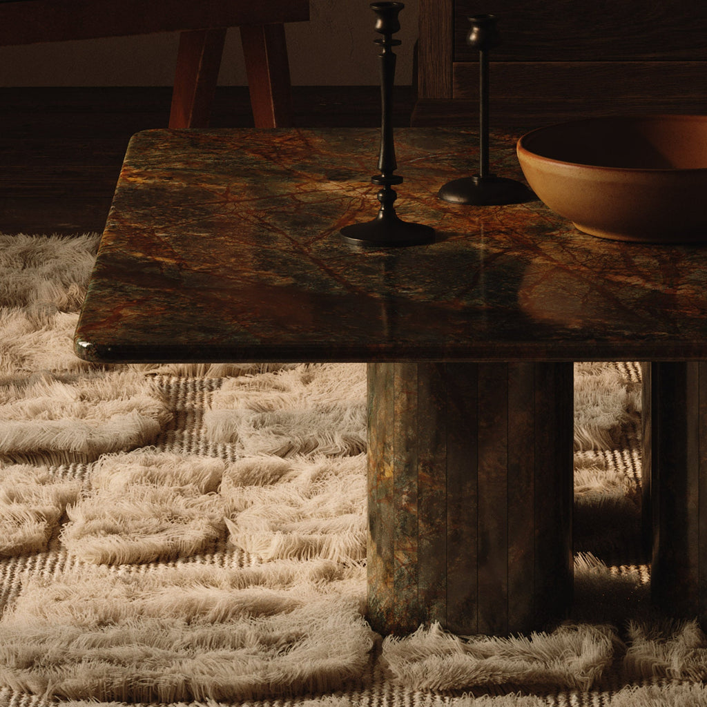 Nardelli Marble Coffee Table, Forest Green