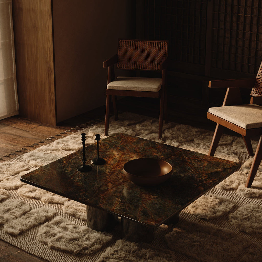 Nardelli Marble Coffee Table, Forest Green