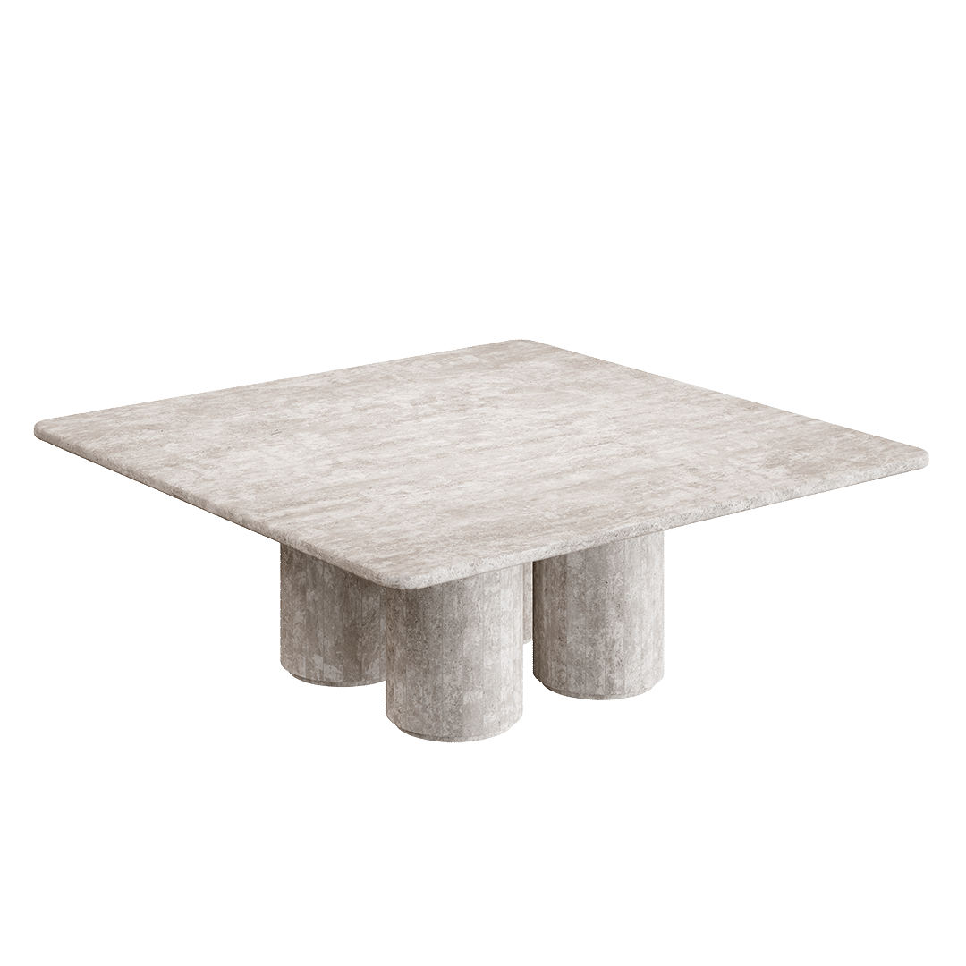 Nardelli Travertine Coffee Table, White
