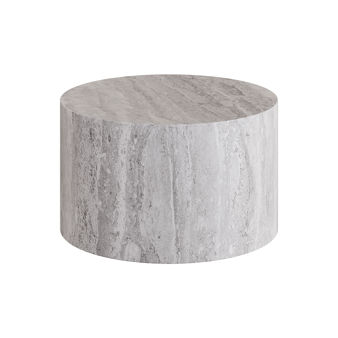 Porto Travertine Coffee Table, Grey