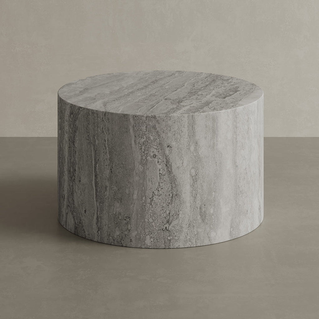 Porto Travertine Coffee Table, Grey
