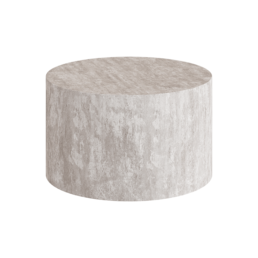 Porto Travertine Coffee Table, White