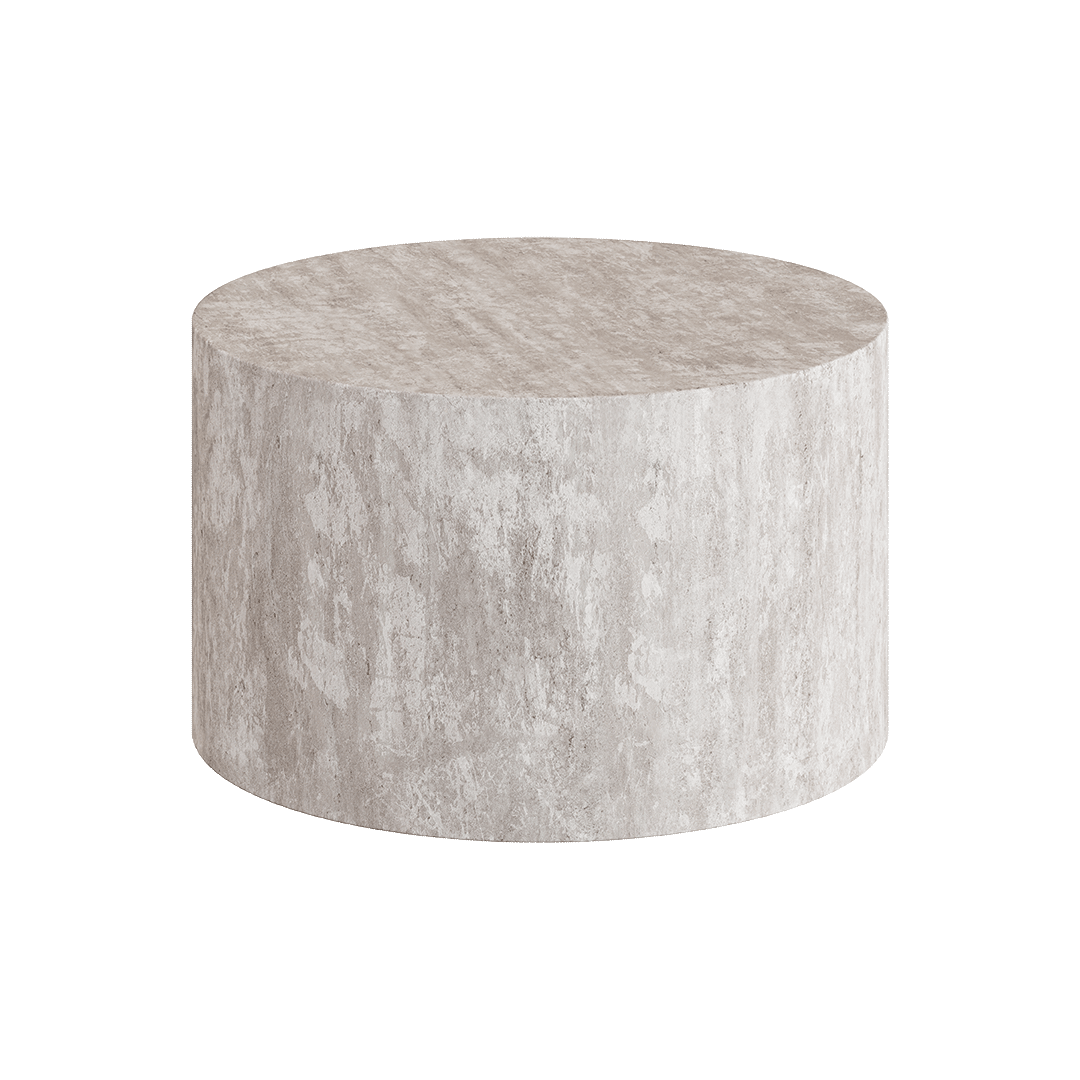 Porto Travertine Coffee Table, White