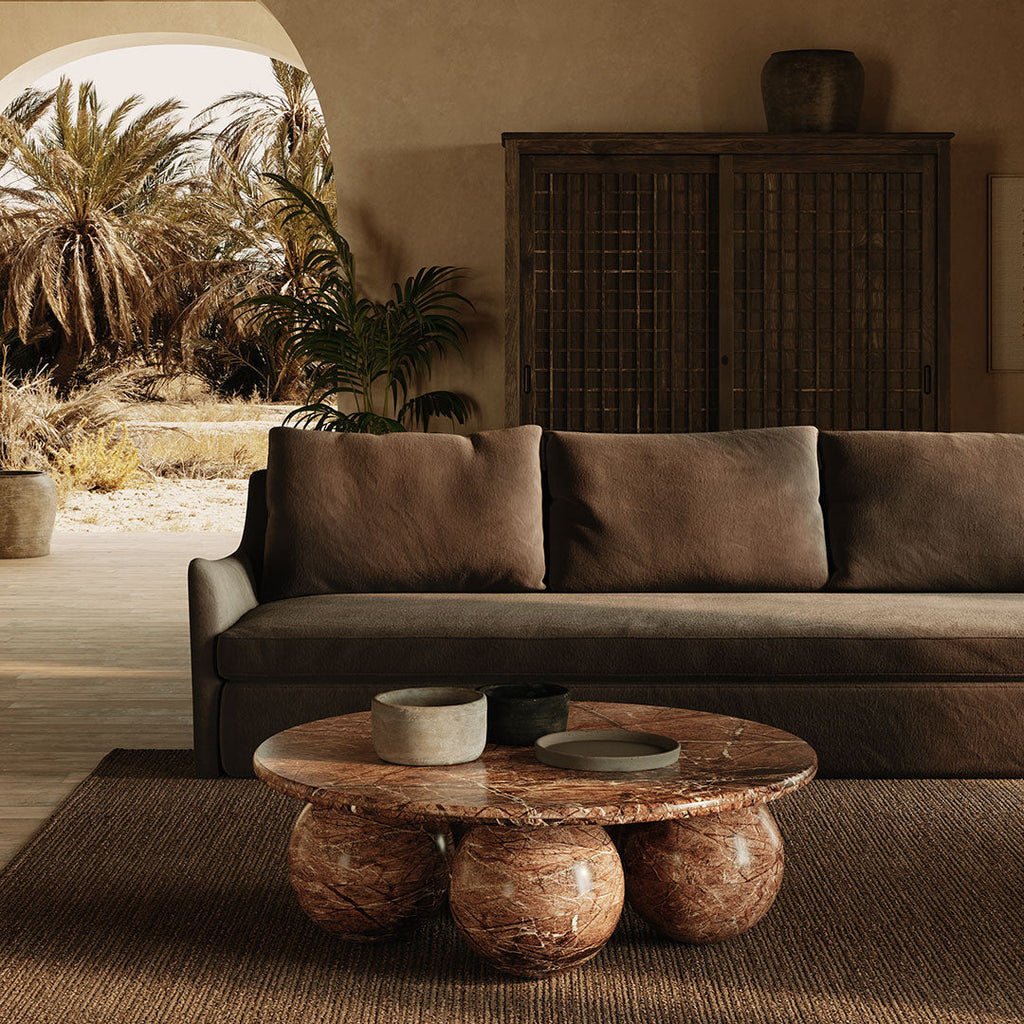 Sellano Marble Coffee Table, Mocha