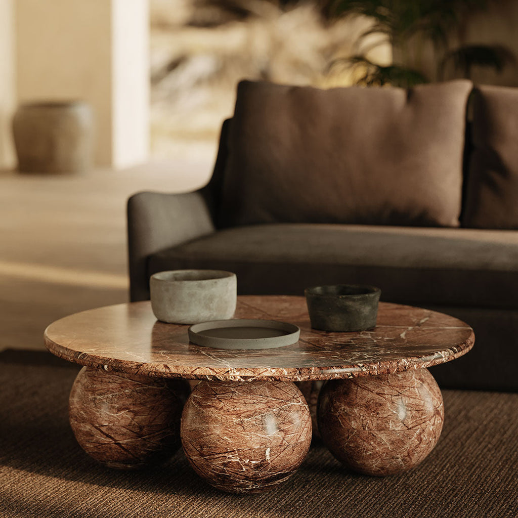 Sellano Marble Coffee Table, Mocha