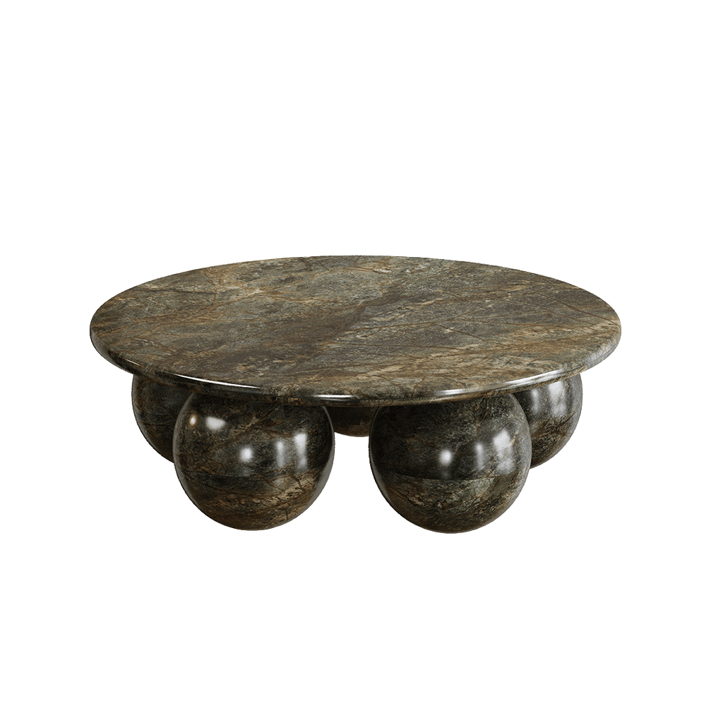 Sellano Marble Coffee Table, Forest Green