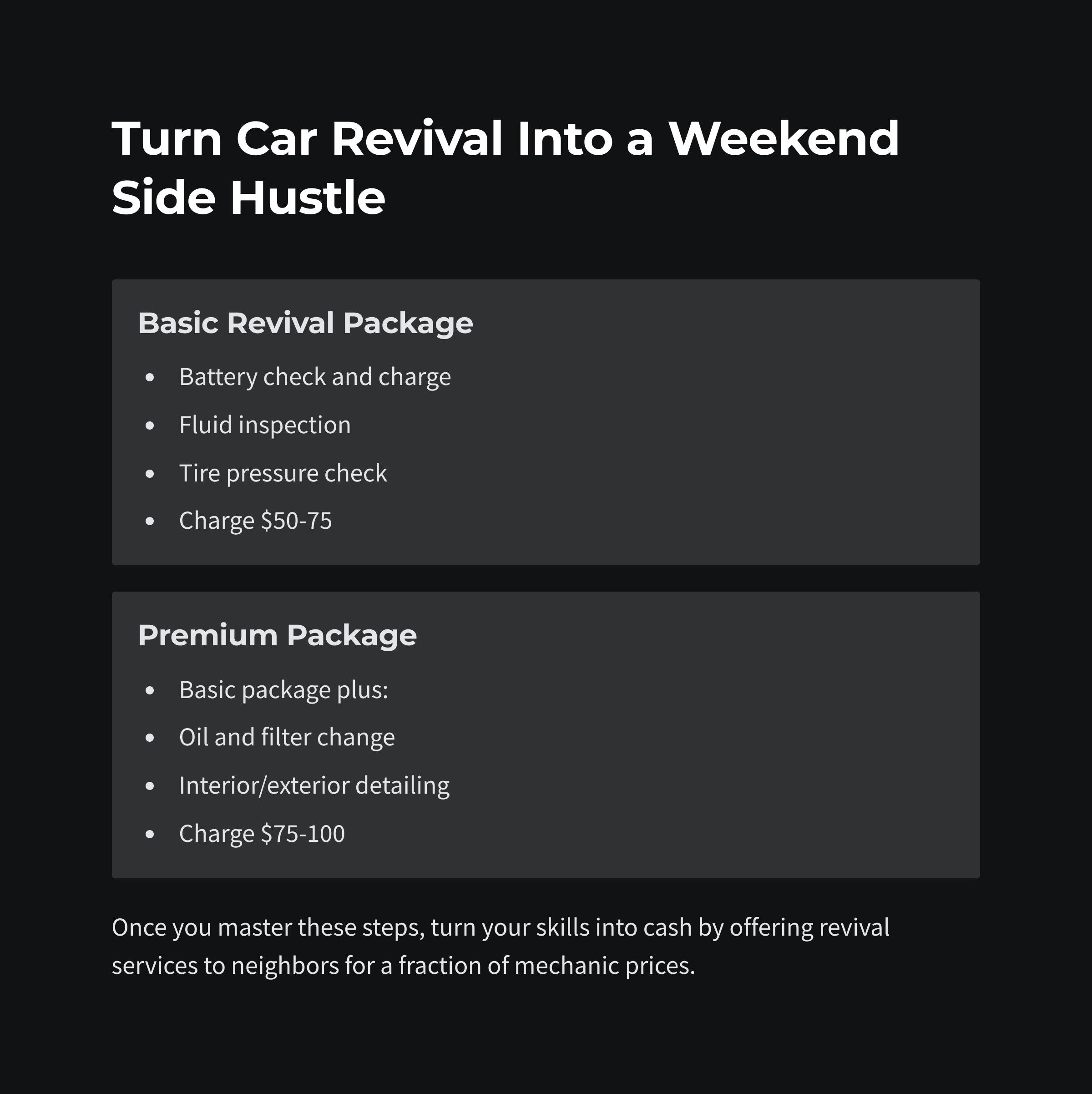 DIY Car Revival Guide: Auto Maintenance & Battery Reconditioning (Digital Download)